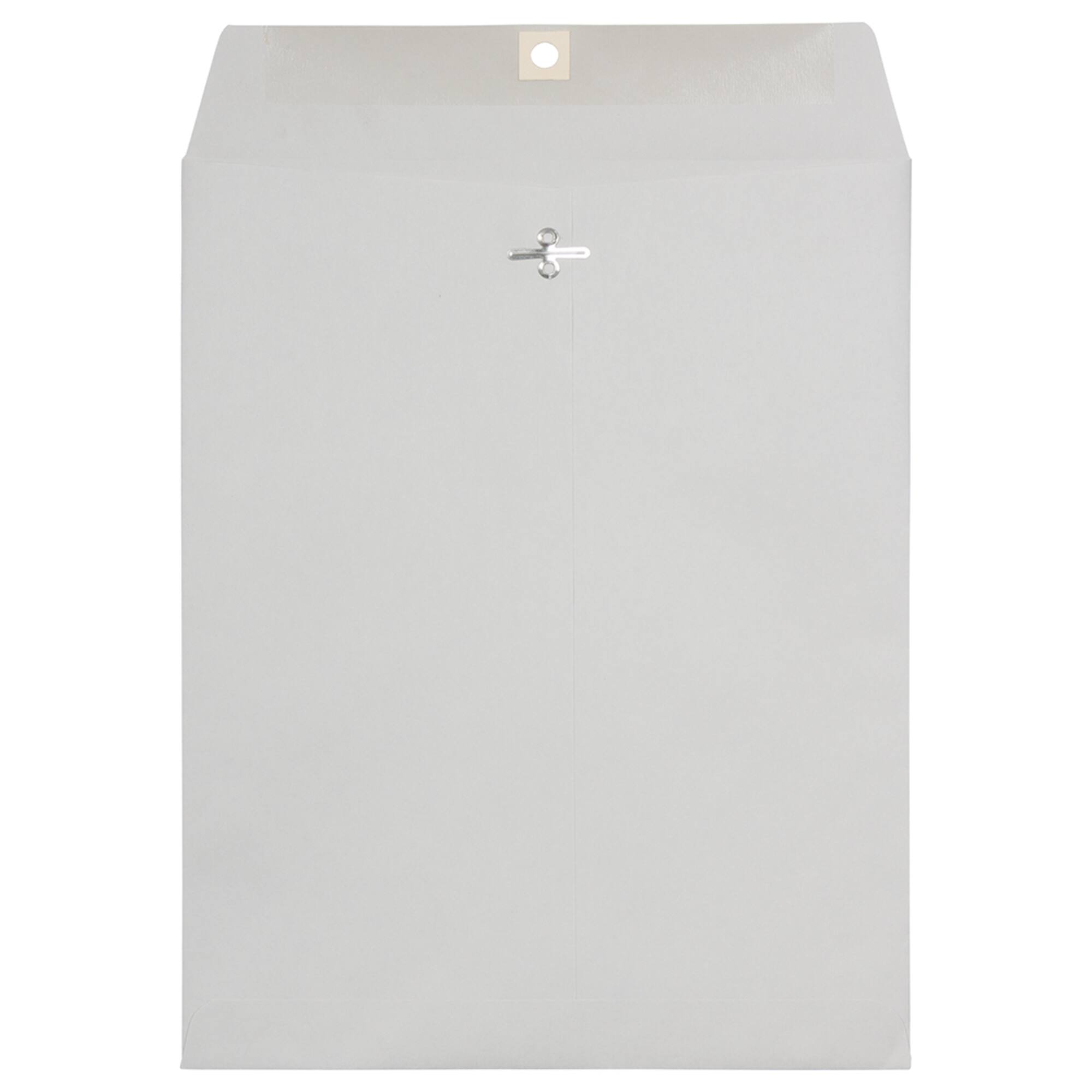 JAM Paper 15" x 20" Gray Open End Clasp Envelopes, 125ct.